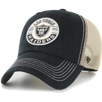 Men's '47 Black/Natural Las Vegas Raiders Notch Trucker Clean Up Adjustable Hat