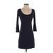 Salaam! Casual Dress - Mini: Blue Solid Dresses - Women's Size X-Small