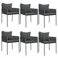 vidaXL Patio Chairs with Cushions 2 pcs Black 21.3 x24 x32.7 Poly Rattan