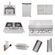 Lion Premium Outdoor Grill Kitchen Package#6 | 32 Propane Grill Set | Double Side Burner Door/Drawer Combo Mini Fridge Bar Sink Ceramic Heat Tubes & More!