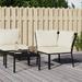 Gecheer Patio Chair with Sand Cushions 29.9 x29.9 x31.1 Steel