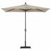 Half Wall 3.5 Foot X 7 Foot Umbrella-Sunbrella Solid Colors Fabric Type-Antique Beige Fabric Color-Antique Bronze Pole Finish Bailey Street Home