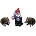 Hemoton 1 Set Garden Gnome Statue Pig Figures Resin Gnome Miniature Gnome Yard Gnome Ornament