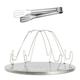 EIMELI 2Pcs Porous Foldable Stainless Steel Portable Cookware Rack Bread for Traveling Outdoor Party Room Cooker BBQ -Stainless Steel Anti-Scald Bread Steak Clip