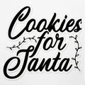 Vinyl Stickers Decals Of Cookies Santa Christmas V5 - Waterproof - Apply On Any Smooth Surfaces Indoor Outdoor Bumper Tumbler Wall Laptop Phone Skateboard Cup Glasses Car HelmetANDVER3f87552BL070223