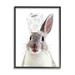 Stupell Industries Rabbit Balancing Toilet Paper Animals & Insects Painting Black Framed Art Print Wall Art