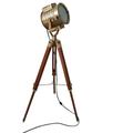 collectiblesBuy Antique Finish Floor Standing Brass Searchlight with Adjustable Tripod Antique Studio LED Floor Lamp Home Decor