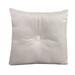 Jordan Manufacturing 16 x 16 Cream Solid Square Tufted Decorative Throw Pillow with Fabric Button