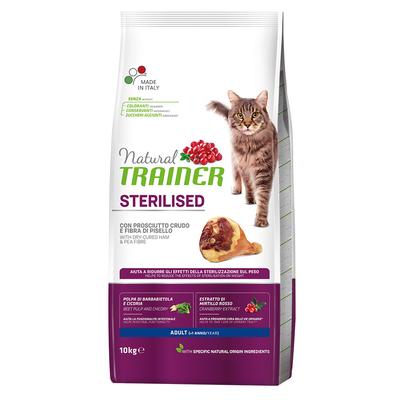 10 kg Natural Trainer Cat Sterilised with Dry-Cured Ham
