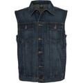 Jerseyweste URBAN CLASSICS "Herren Denim Vest" Gr. L, blau (denimblue) Herren Westen