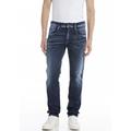 Slim-fit-Jeans REPLAY "Anbass" Gr. 34, Länge 36, blau (deep blue) Herren Jeans Slim Fit