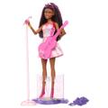 Barbie Sängerin-Puppe - Zubehör-Set zur 65. Jubiläumsedition, Bühnen-Clip, Mikrofon und Gitarre, Sonnenbrille, Schmuck und Blumenstrauß und pinken High Heels, für Kinder ab 3 Jahren, HRG43