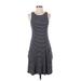 Athleta Casual Dress - A-Line Crew Neck Sleeveless: Blue Print Dresses - Women's Size X-Small