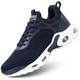 Men's Fashion Sneaker Non Slip Air Running Shoes for Men Athletics Sport Trainer Tennis Basketball Shoes Dark Blue