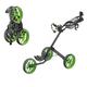 CaddyTek 3 Wheel Golf Push Cart - Deluxe Quad-Fold Compact Push & Pull Folding Caddy Trolley - Caddylite 15.3 V2, Green, One Size