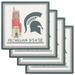 Michigan State Spartans Four-Pack Coaster Set