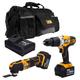 JCB 18V Combi Drill Multi Tool Kit 2x 5.0ah Lithium-Ion Batteries and super fast charger in 20 kit bag | 21-18MTCD-5