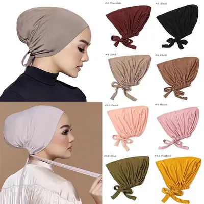 Neue Weiche Modal Muslimischen Turban Hut Inneren Hijab Caps Islamischen Underscarf Motorhaube