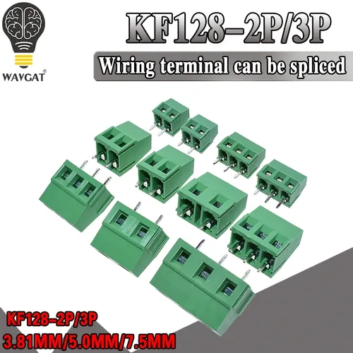 KF128-2P KF128-3P 3 81 5 0 7 5 2 54mm PCB Screw Terminal Block Splice Terminal KF120-2 54 DG308