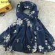 Viele Farben Ethnische Stickerei Frauen Winter Foulard Elegante Blume Lange Schal Bandana