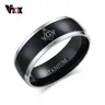 Vnox Brand 100% Titanium Carbide Ring Freemasonry Masonic Black Men Ring Free Mason