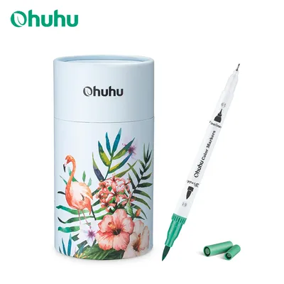 Ohuhu Art Markers Dual Tips Line Marker Set Färbung Wasser Farbpinsel Fineliner Aquarellstift Malerei Zeichnung Schulbedarf