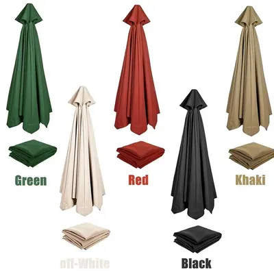 Garden Cover Parasol Replacement Umbrella Rainproof Sunshade Canopy Patio Garden Shelters Waterproof
