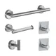 silver Black Robe Hook Towel Rails Bar Rack Shelf Tissue Paper Holder Stainless Steel Bathroom