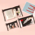 Makeup Bag Clear Organizer Cosmetic Bags Travel Portable Brush Case Storage Set PVC Transparent Pen