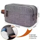 2023 New Casual Canvas Cosmetic Bag With Leather Handle Travel Men Wash Shaving Women Toiletry