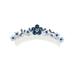 Faship Gorgeous Navy Blue Rhinestone Crystal Floral Hair Comb