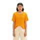 TOM TAILOR Denim Damen 1036565 T-Shirt mit Bindedetail am Kragen, 31684-Bright Mango Orange, XL