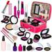 21-piece Kids Pretend Makeup Kit with Cosmetic Bag for Girls 4-10 Year Old - Toy Makeup Set for Toddlers Little Girls Party Game Christmas Birthday Gifts (Not Real Makeup)