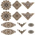 60Pcs 6 Styles Antique Bronze Filigree Metal Filigree Pieces Iron Flower Embellishment Hollow Tibetan Charm for Jewelry Making Charms Choker Necklace Bracelet Earrings DIY Accessories