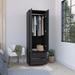 TUHOME St Monans Armoire with French Doors and 2 Drawers - N/A