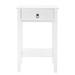 Two-layer Bedside Cabinet Coffee Table with Drawer White - (18.11 x 14.17 x 27.56)"