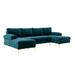 Large U-Shape Upholstered Sectional Sofa, Modern Double Extra Wide Chaise Lounge Couch, Living Room Pillow Top Arms Sofa Design