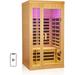 HestiNysus Deluxe Version Plus One Person Far Infrared Hemlock Sauna Room with LED Colour Lights