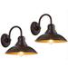 2 Pack 11-in W 1-Light Oil Rubbed Bronze and Gold LED Wall Sconce(Bulb not included) - Oil Rubbed Bronze