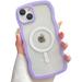 Compatible for iPhone 14 Plus Case with Magsafe Wave Magnetic Phone Case Cute Water Ripple Candy Colors Frame Shockproof for iPhone 14 Plus Phone Case for Women 6.7 Inch - Purple