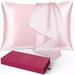 Lacette Silk Pillowcase 2 Pack for Hair and Skin, 100% Mulberry Silk, Double-Sided Silk Pillow