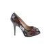 Giuseppe Zanotti Heels: Black Snake Print Shoes - Women's Size 35.5