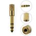 Ana SMALL to BIG Headphone Adapter Converter Plug 3.5mm to 6.35mm Audio GOLD