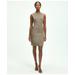 Brooks Brothers Women's Wool-Blend Sequined Herringbone Shift Dress | Brown | Size 12