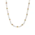 Collier Ras du Cou en Acier Inoxydable Plaqué Or 18K pour Femme Perles de Coquillage Blanc