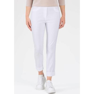 3/4-Hose STEHMANN "Igor", Damen, Gr. 36, N-Gr, weiß, Web, Obermaterial: 72% Viskose, 25% Polyamid, 3% Elasthan, casual, figurbetont 3/4-Länge, Hosen, in Größen 32 bis 52, aus Viskose mit Stretch Image