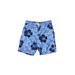 Lands' End Shorts: Blue Floral Bottoms - Women's Size 10 - Stonewash