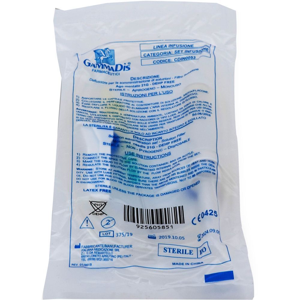 Gammadis Deflussore con Ago 1 pz Set di infusione