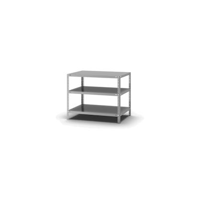 PROREGAL Fachbodenregal Schraubsystem | Grundregal | HxBxT 80x100x60cm | 3 Ebenen | Fachlast 125 kg | Beidseitig nutzbar | Verzinkt Image