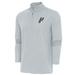 Men's Antigua Heather Gray San Antonio Spurs Hunk Quarter-Zip Pullover Top